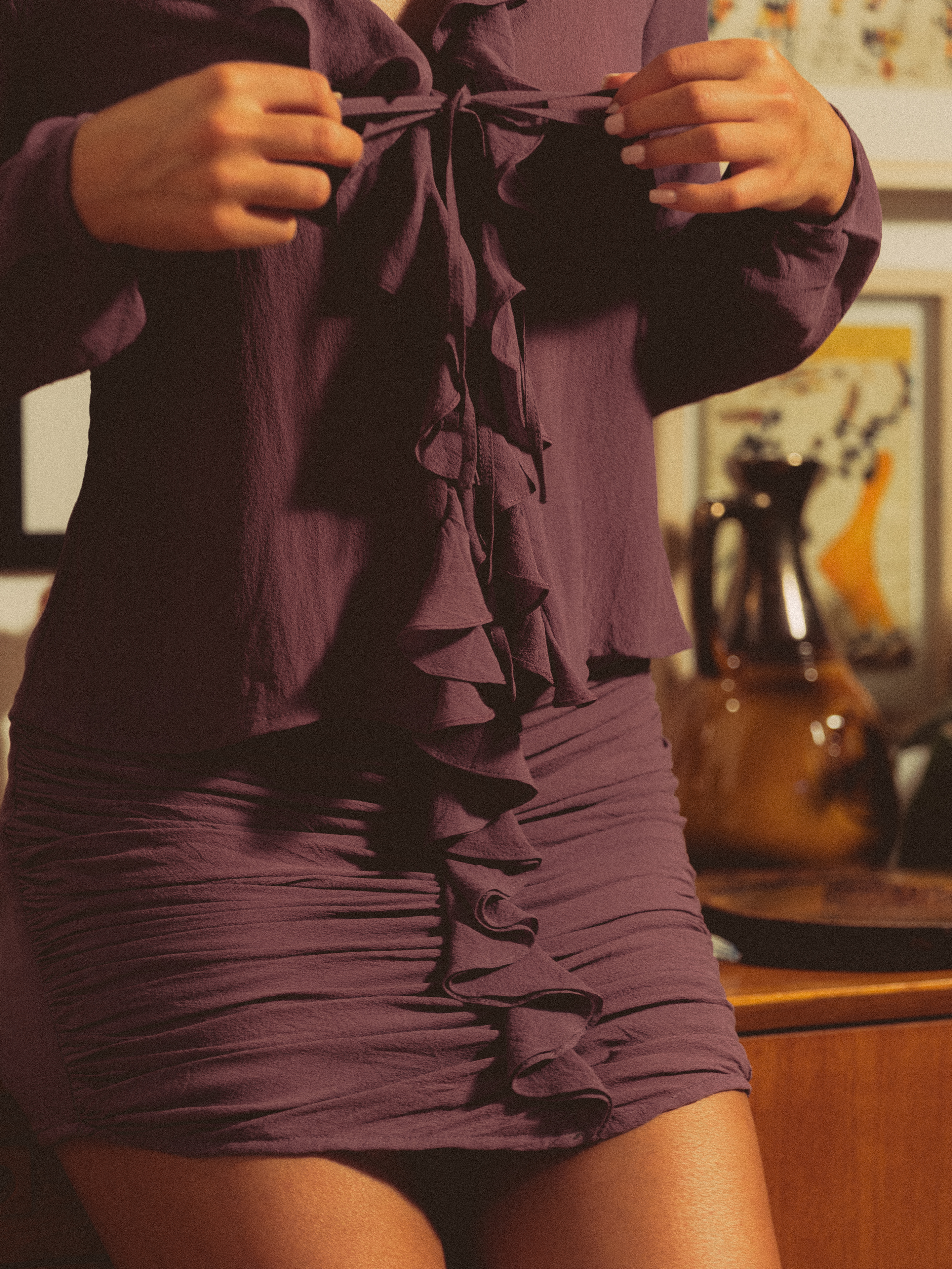 Purple Puffer Co-ord Set