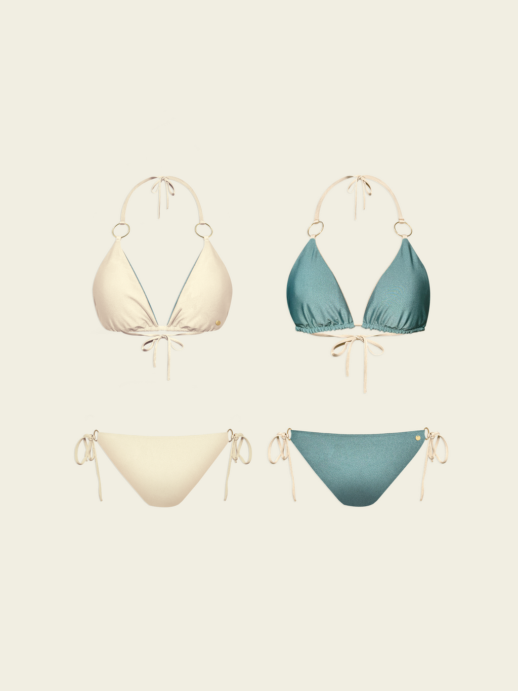 Bae Reversible Bikini Top Sand