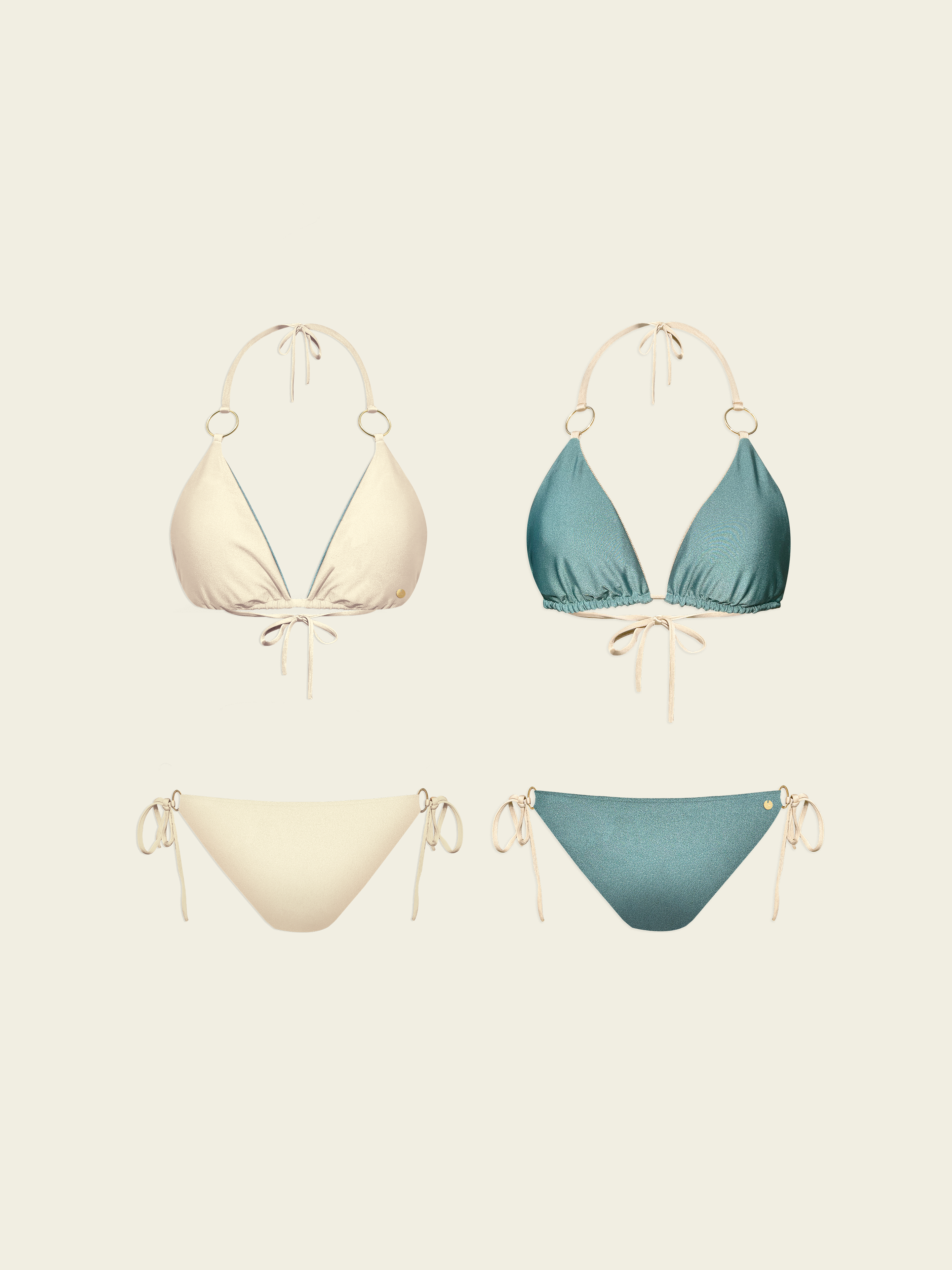 Bae Reversible Bikini Top Sand