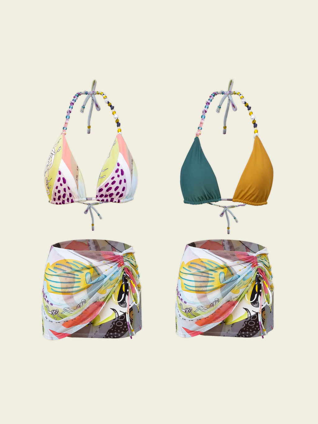 Tropic Bloom Set Blue-Yellow